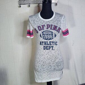 Victoria's Secret U of Pink Vintage Poly Cotton SS 1986 Athletic Dept Jersey XSm